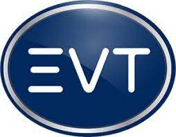 EVT logo in a blue oval