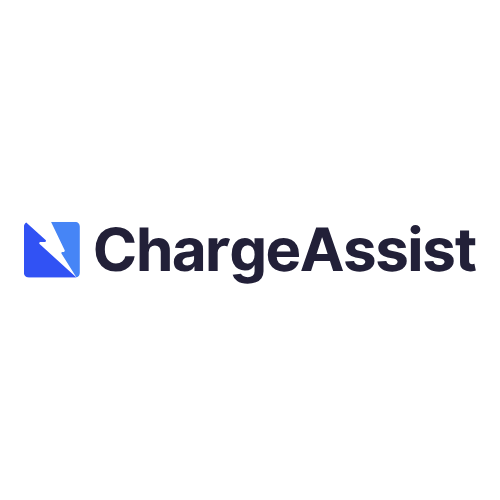 ChargeAssist logo with blue lightning-bolt icon