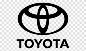 Toyota logo with oval emblem and wordmark