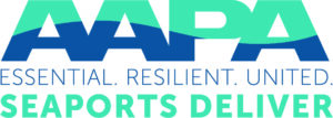 AAPA logo with tagline Essential. Resilient. United. Seaports Deliver