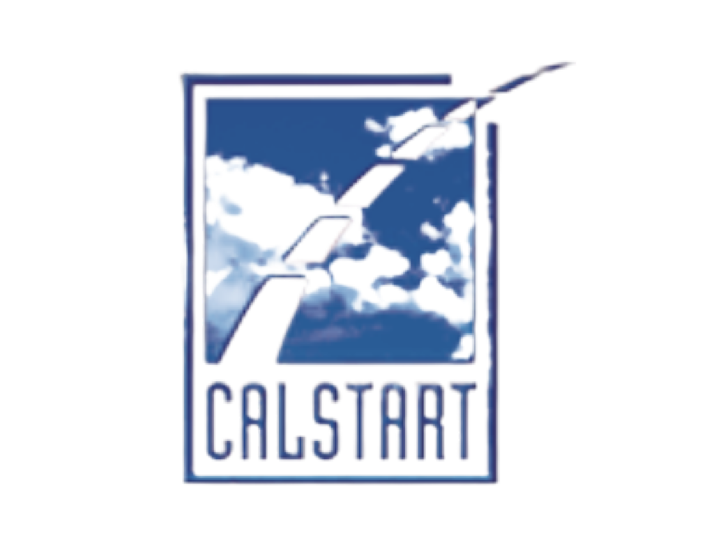 CALSTART logo with stylized blue jet and sky inside a rectangular frame