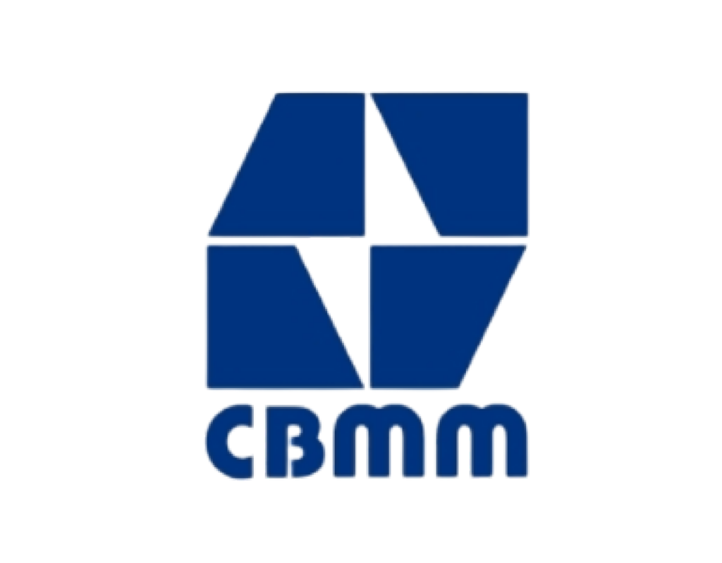 CBMM logo with blue pinwheel emblem above the company name