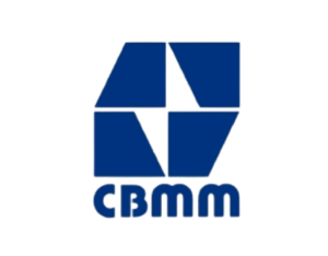 CBMM logo with blue pinwheel emblem above the company name