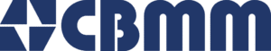 CBMM logo with blue pinwheel emblem and wordmark