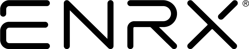 ENRX logo in black lettering
