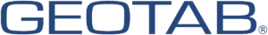 Geotab logo in dark blue lettering