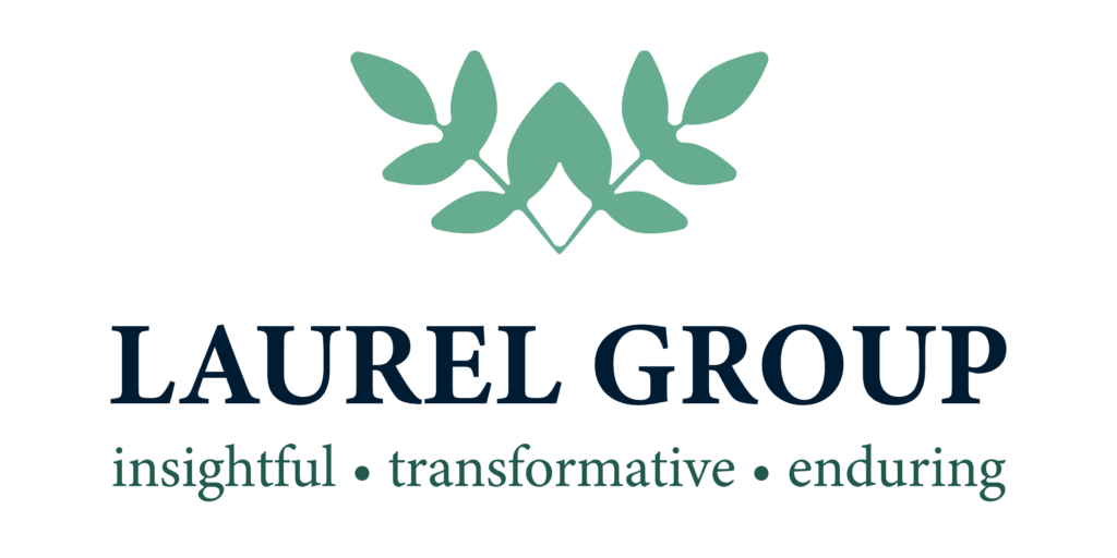 Laurel Group logo with tagline insightful, transformative, enduring