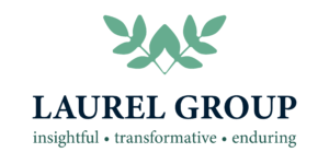 Laurel Group logo with tagline insightful, transformative, enduring