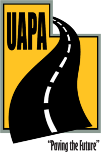 Utah Asphalt and Pavement Association (UAPA) logo with a winding road and tagline Paving the Future
