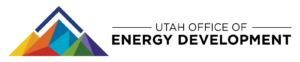 Utah Office of Energy Development logo with a colorful triangular mountain icon