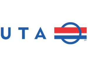 Utah Transit Authority (UTA) logo with red, white, and blue emblem