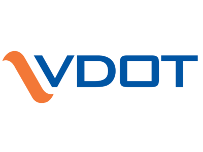 Virginia Department of Transportation (VDOT) logo in blue with orange accent