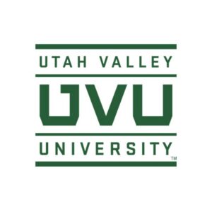 Utah Valley University (UVU) logo in green