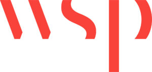 WSP logo in red lettering
